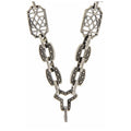 Victorian style, sterling silver chains, front view