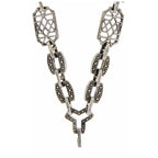 Victorian style, sterling silver chains, front view