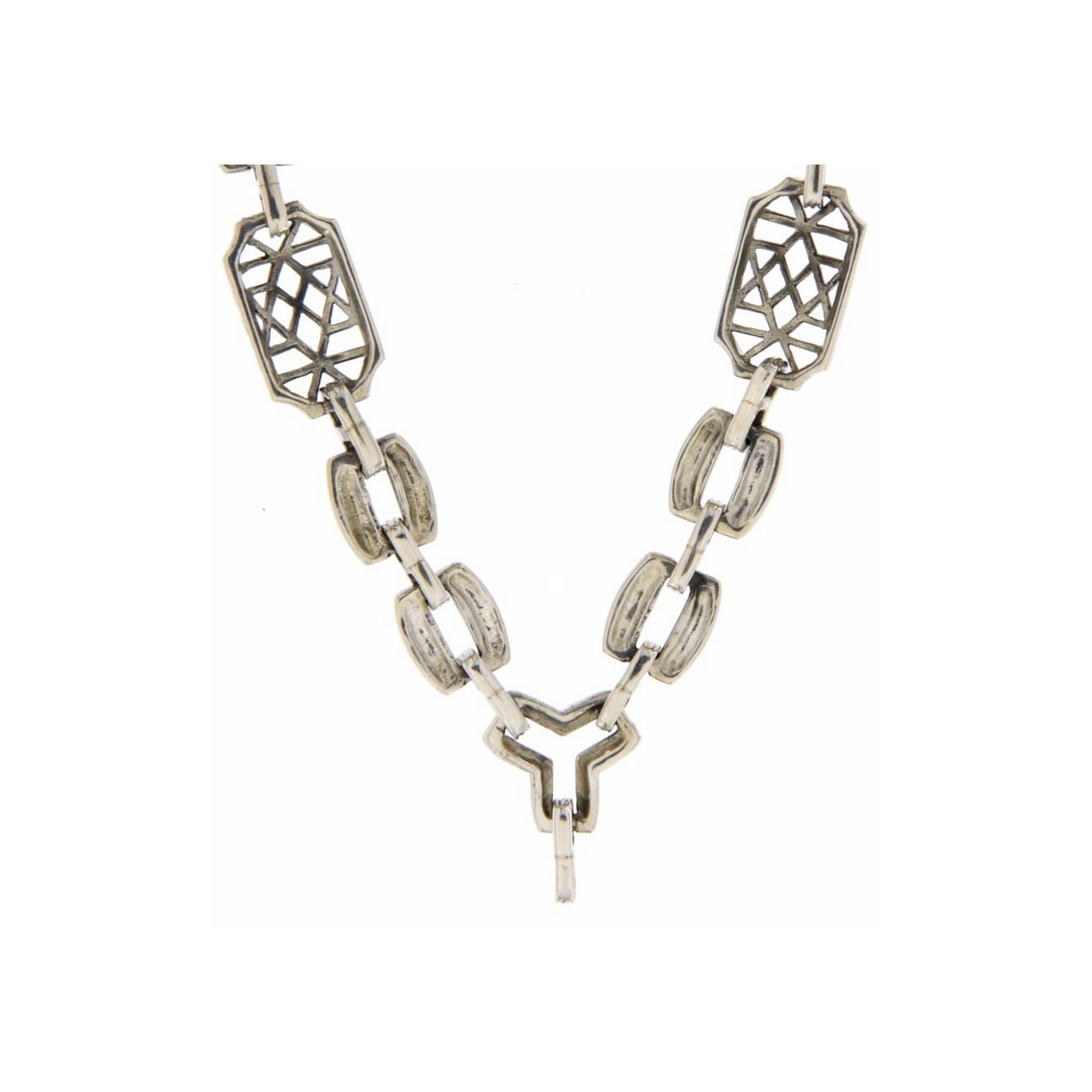 Back view of Custom Victorian Style Chain - 18 inches showing 925 sterling silver hallmark and spring ring clasp