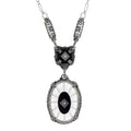 Diamond, Crystal, sterling silver necklaces, front view