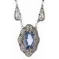 Victorian style, Pearl, sterling silver necklaces, front view