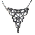 Victorian style, sterling silver necklaces, front view