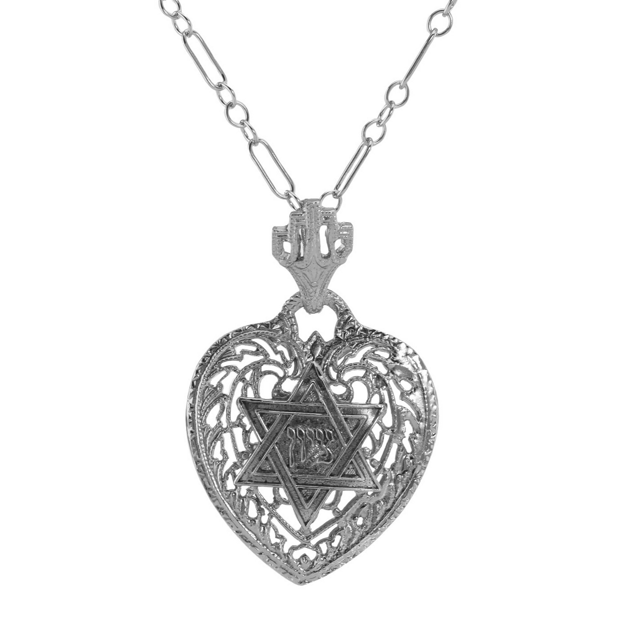 Filigree, sterling silver pendants, front view