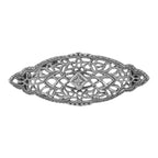 Victorian style, Diamond, sterling silver brooches / pins, front view