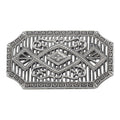 Art Deco style, Diamond, sterling silver brooches / pins, front view