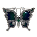Antique style, Marcasite, sterling silver brooches / pins, front view
