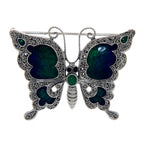 Antique style, Marcasite, sterling silver brooches / pins, front view