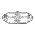Art Deco style, Blue Topaz, sterling silver brooches / pins, front view