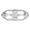 Art Deco style, White Topaz, sterling silver brooches / pins, front view