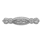 Art Deco style, CZ, sterling silver brooches / pins, front view
