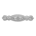 Art Deco style, Diamond, sterling silver brooches / pins, front view