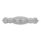 Art Deco style, Diamond, sterling silver brooches / pins, front view