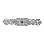 Art Deco style, Sapphire, Diamond, sterling silver brooches / pins, front view