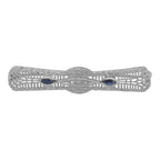 Art Deco style, Sapphire, Diamond, sterling silver brooches / pins, front view