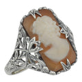 Filigree, sterling silver rings, front view
