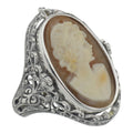 Filigree, Onyx, sterling silver rings, front view