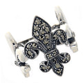 Victorian style, Marcasite, sterling silver rings, front view