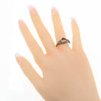 Detail view of Semi Mount 6mm Filigree Ring Sapphire Gems Sterling Silver highlighting Sapphire