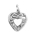 Sterling silver charms, front view