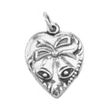 Sterling silver charms, front view