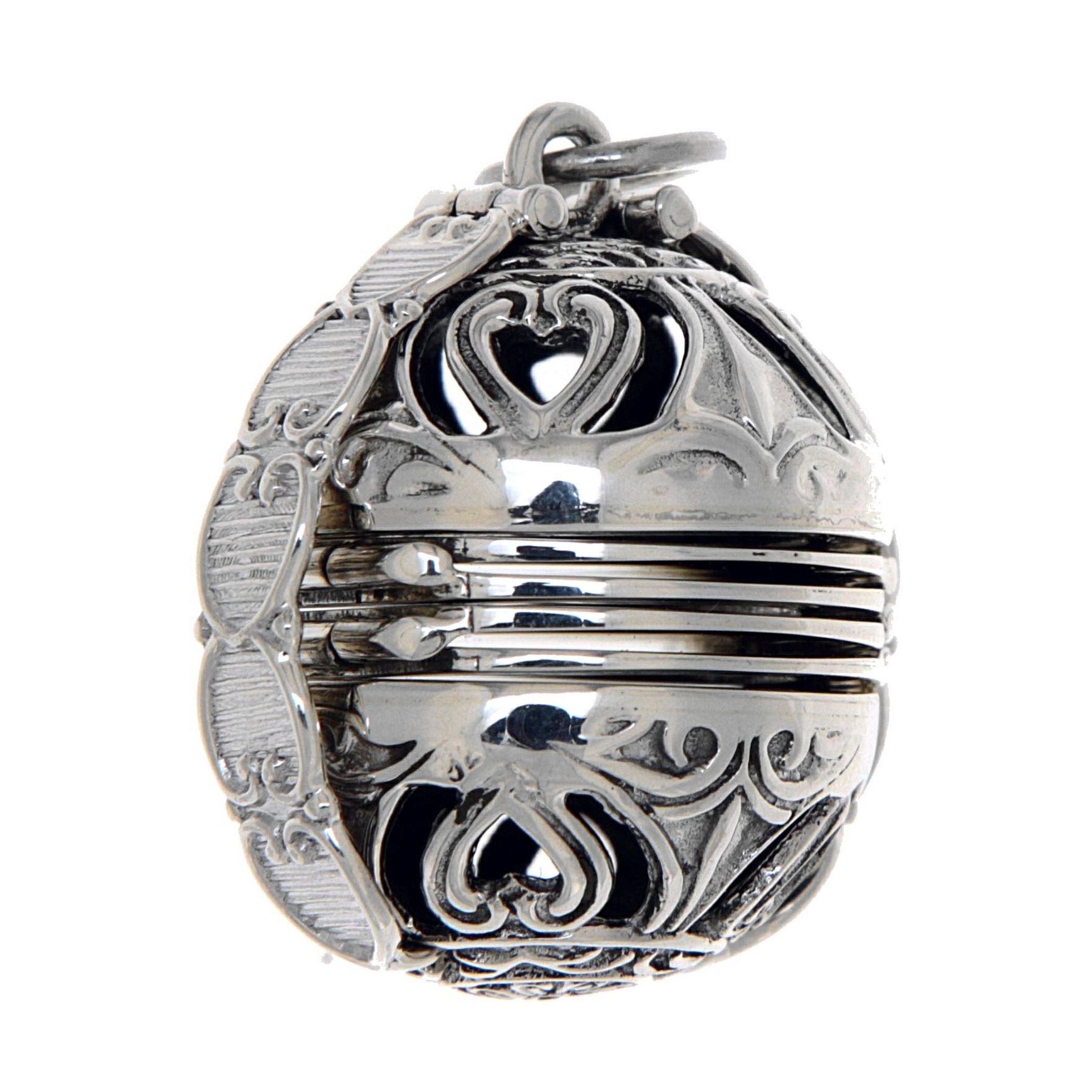 Victorian style, sterling silver lockets, front view