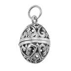 Filigree, sterling silver lockets, front view