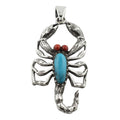 Carnelian, Turquoise, sterling silver pendants, front view