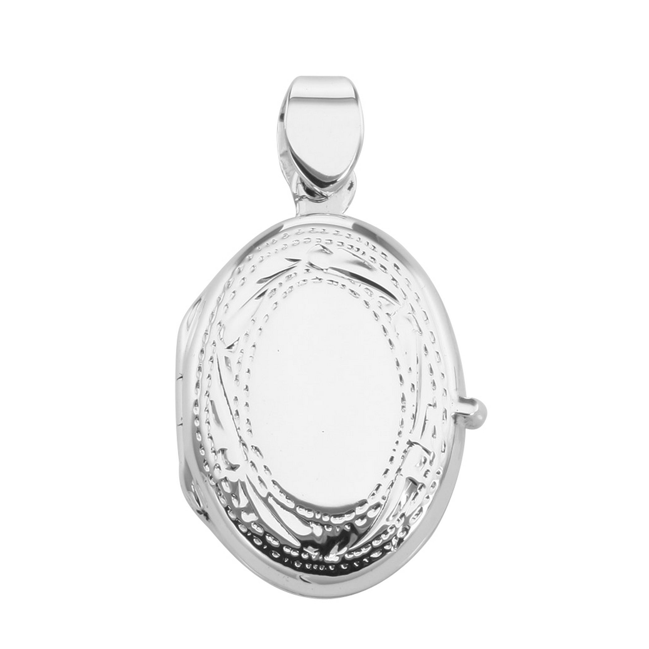 Sterling silver lockets, front view