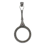 Antique style, Garnet, Marcasite, sterling silver pendants, front view
