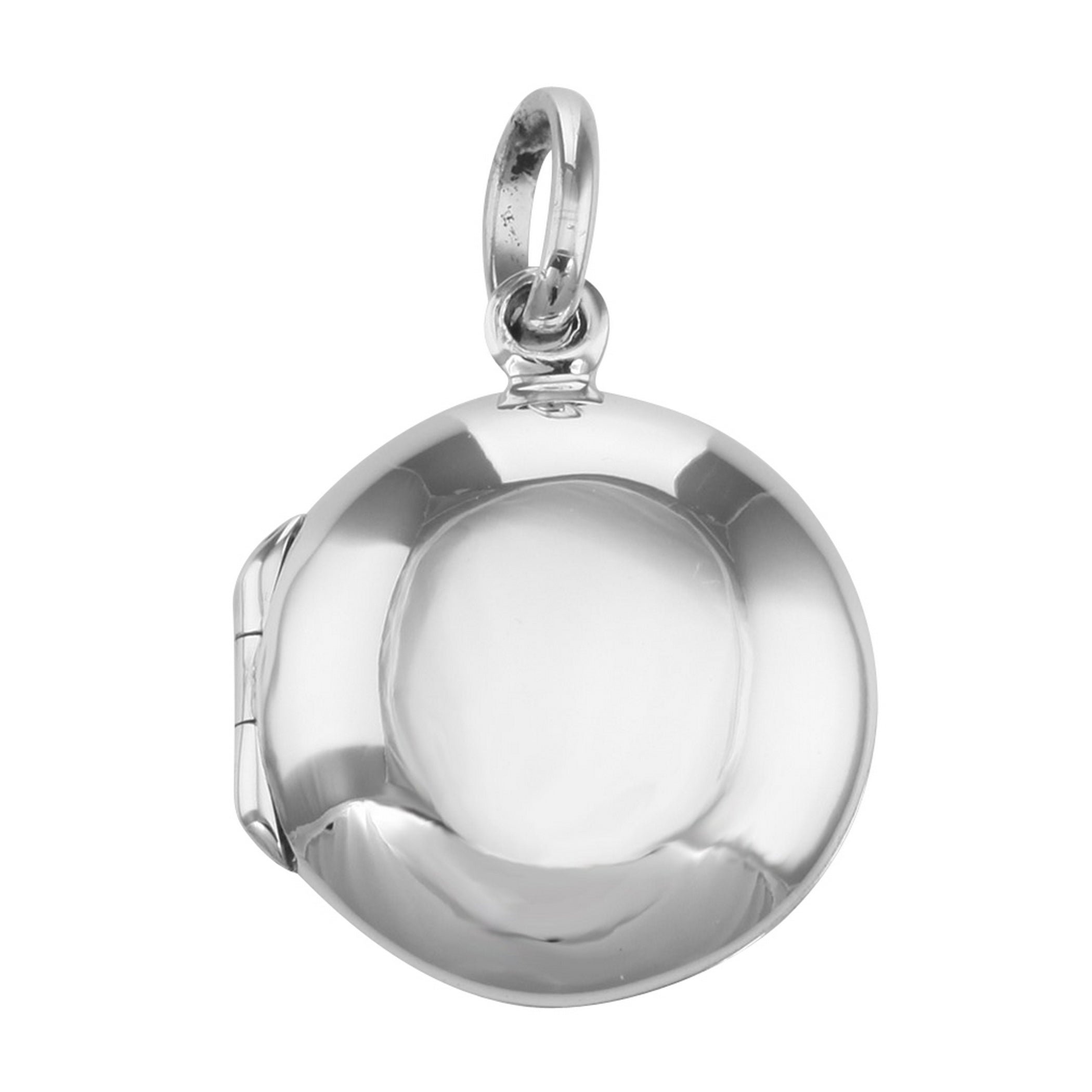 Sterling silver lockets, front view