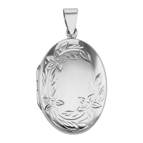 Antique style, sterling silver lockets, front view