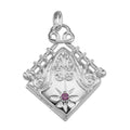 Victorian style, Diamond, sterling silver lockets, front view
