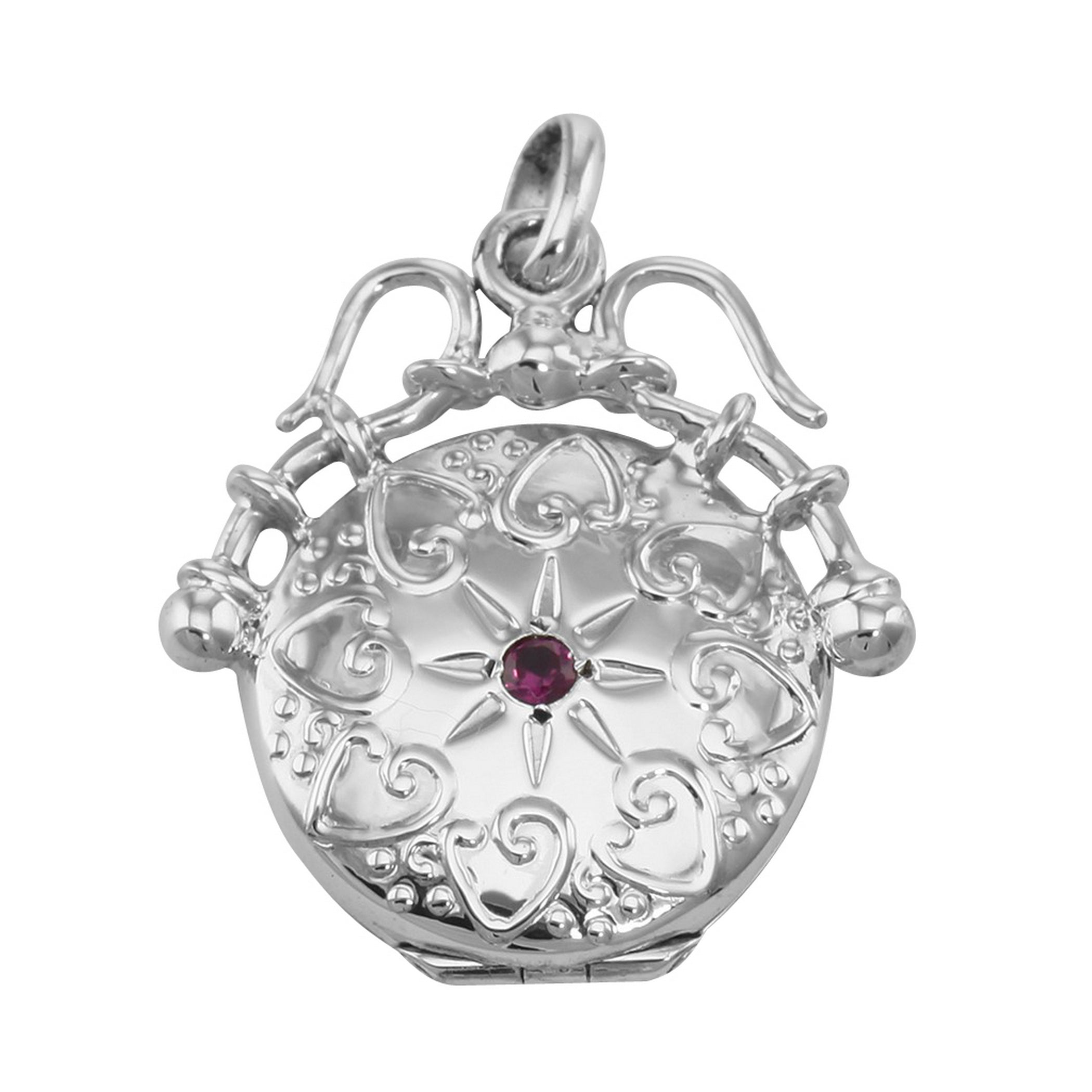Victorian style, sterling silver lockets, front view