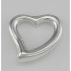Back view of Modern Open Heart Pendant - Small showing 925 sterling silver hallmark and spring ring clasp
