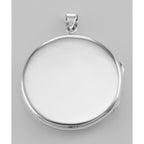 Detail view of Round Art Nouveau Style Locket - Large highlighting design details