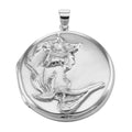 Sterling silver lockets, front view
