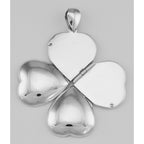 Detail view of 4 Photo Clover Heart Locket - Small highlighting design details