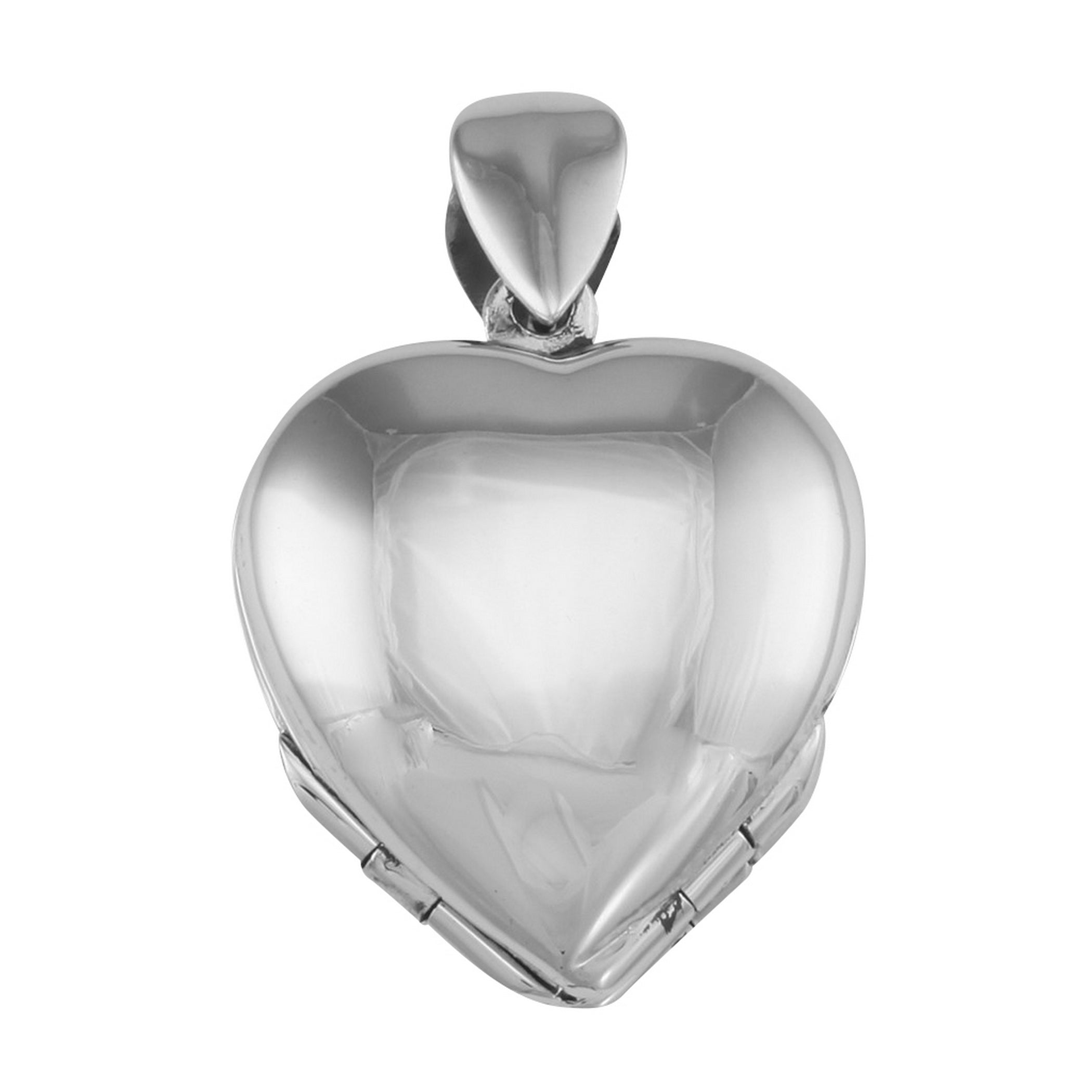Sterling silver lockets, front view