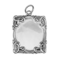 Victorian style, sterling silver lockets, front view