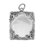 Victorian style, sterling silver lockets, front view