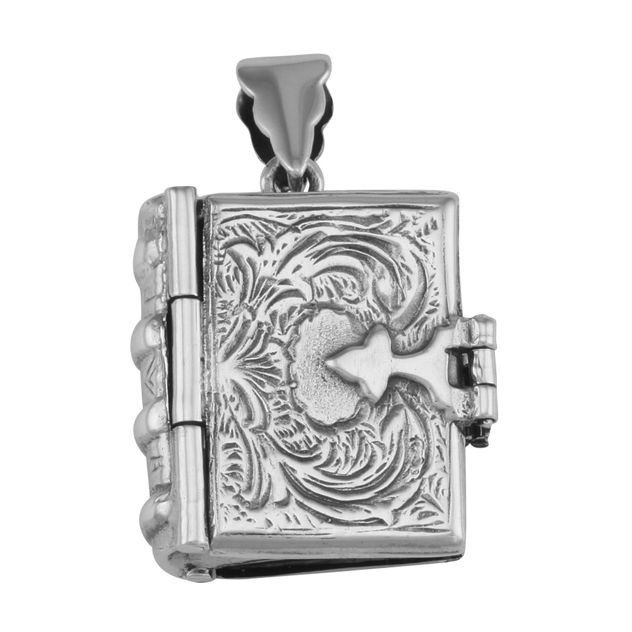 Antique style, sterling silver lockets, front view