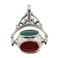Sterling silver pendants, front view