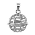 Filigree, sterling silver lockets, front view