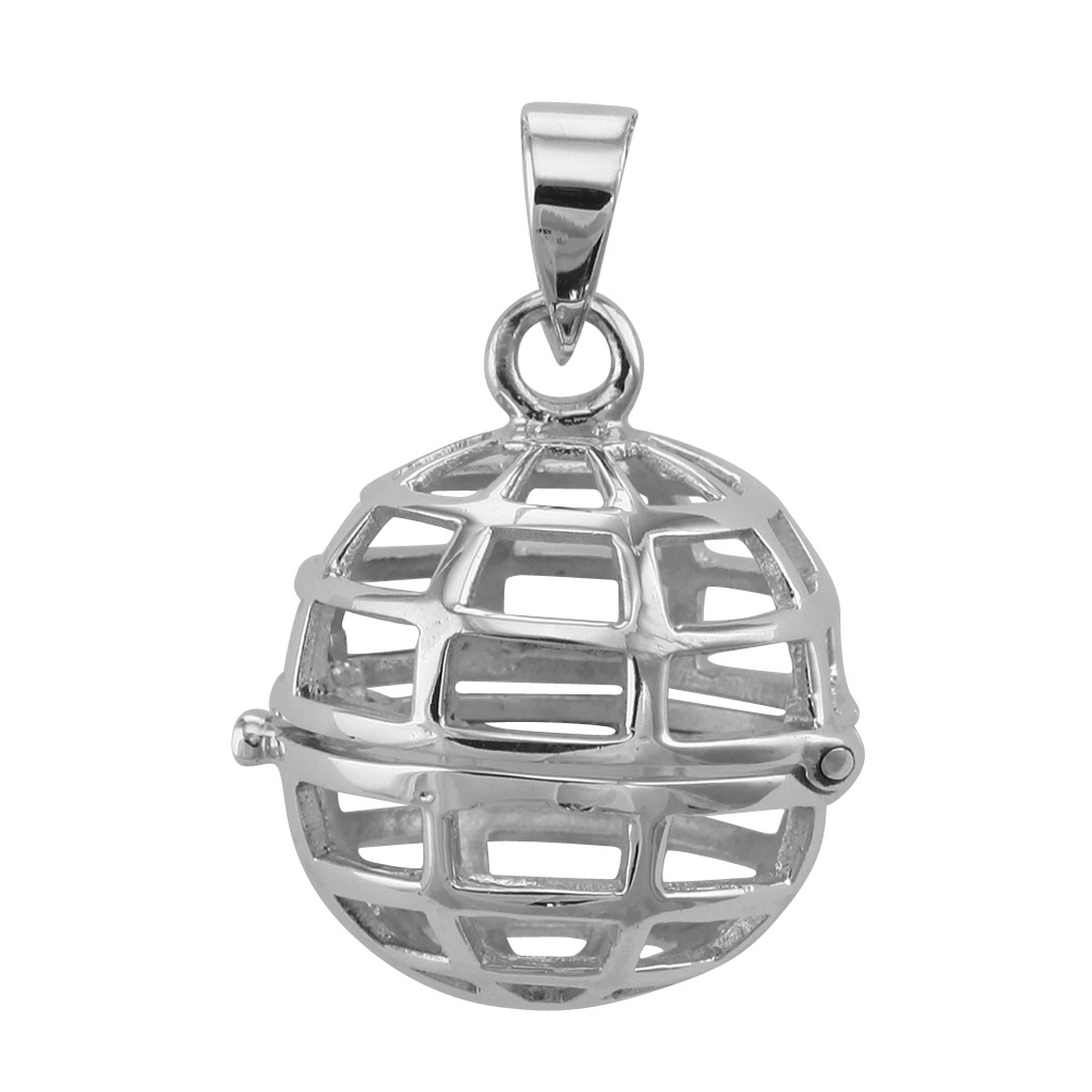 Filigree, sterling silver lockets, front view