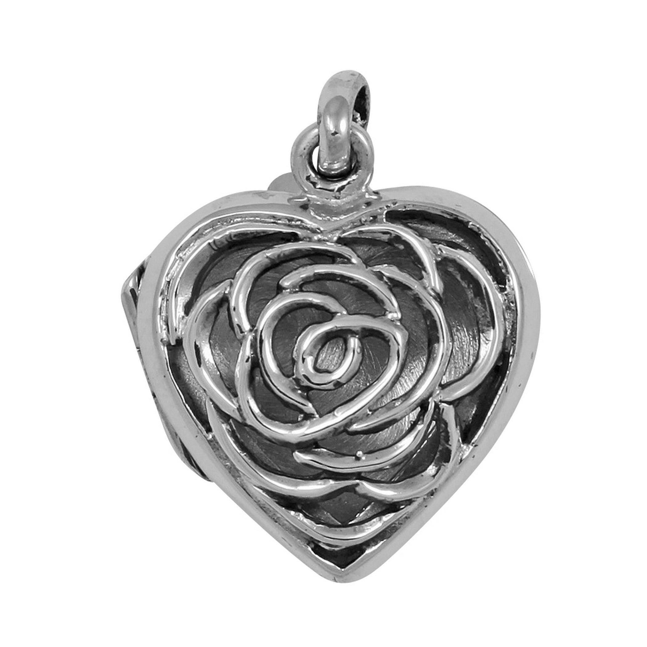 Filigree, sterling silver lockets, front view