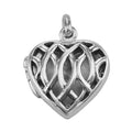 Filigree, sterling silver lockets, front view