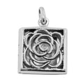 Filigree, sterling silver lockets, front view