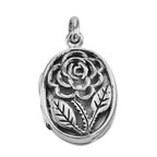 Filigree, sterling silver lockets, front view