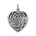 Filigree, sterling silver lockets, front view