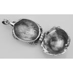 Detail view of Large Turtle Locket Box Pendant - Tortoise highlighting design details